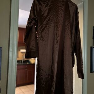 brown long sleeve dress